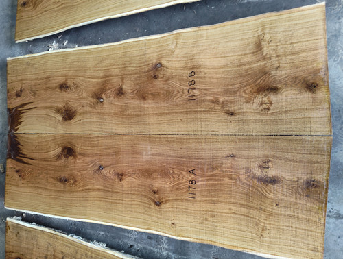 8/4 Bookmatched White Oak Live Edge Slabs 1178 AB