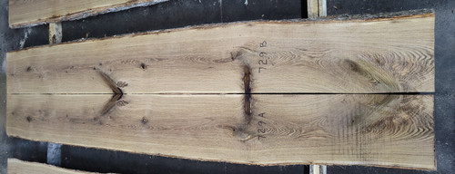 8/4 Bookmatched White Oak Live Edge Slabs -729 AB