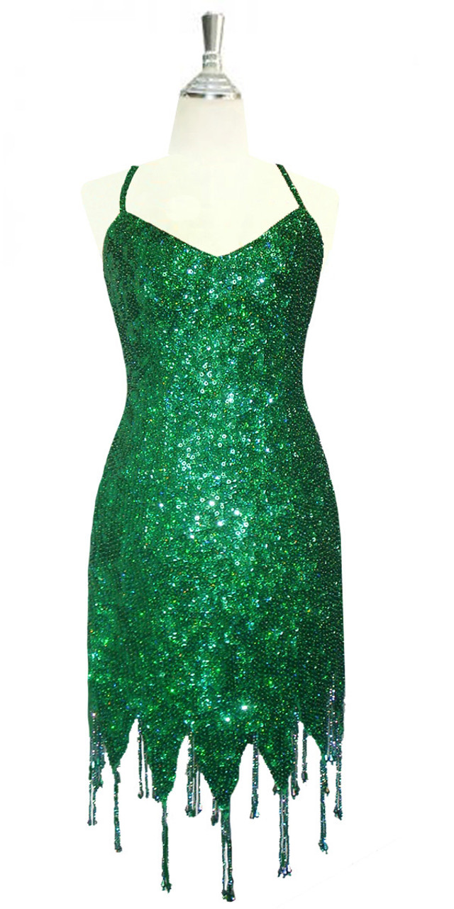 short green sequin dress