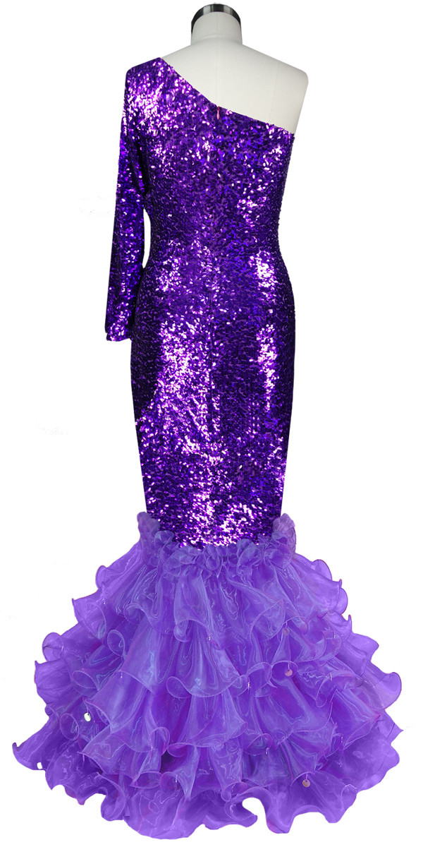 Metallic Purple Sequin Spangles Fabric 