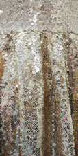 Short Gold Sequin Fabric Dress Close View