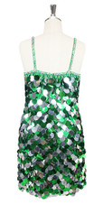 Handmade Green & Silver Jumbo Sequin Short Dress (2020-020)