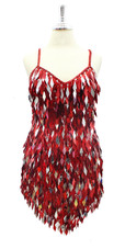 In-Stock Short Handmade Red and Silver Metallic Diamond Shape Sequin Dress

SIZE: US 08 / UK 10 / EUR 40 (Measurements are shown as inches)
BUST: 40
WAIST: 30
HIPS: 40
G: 17 (mid top of shoulder to waist)
SL1 Length: 11
SL2 Length: 16