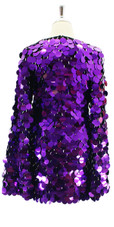 In-Stock Short Dress In Purple Jumbo Sequins SIZE: US 02 / UK 04 / EUR 34 (Measurements are shown as inches) BUST: 34 WAIST: 27 HIPS: 37 G: 16 (mid top of shoulder to waist) SL1 Length: 17 Sleeves Length:25