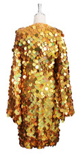 Handmade Short 30MM Hologram Gold Sequins with Long Bell Sleeves