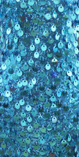 In-Stock Short Turquoise Sequin Fabric with Hanging Sequins Dress In Size US 20/UK 22/Euro 52