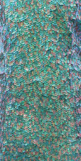 Handmade Short Dress In 8mm Torquoise Light Blue Shaded Metallic Sequins
