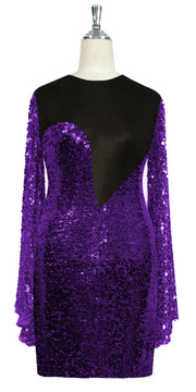 black and purple sequin dress