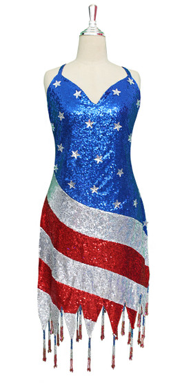 good american sequin dress Glittering Glory: Sequin American Flag Dress