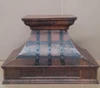 36-inch copper range hood with decorative apron front view