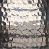 Handcrafted pewter range hood with Mexican design option in reflective polished hammered finish
