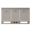 Tin bell canopy island hood cover with 200 CFM two speed insert, lights, and removable filters