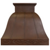 Recirculating copper range hood - front view
