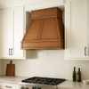 48-inch under-cabinet copper range hood cover in a transitional kitchen