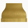 Hand-Hammered Vintage style brass range hood front view