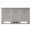 Brushed brass range hood with optional insert, built in lights, and removable filters