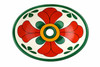 Talavera red floral bathroom sink