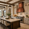 Retro Hammered Copper Range Hood Inspired by Mid Century Industrial Design