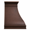 Coffee Finish Bell Copper Range Hood with Decorative Straps