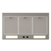 Optional range hood insert with stainless steel baffle filters, integrated lighting and concealed ventilation system