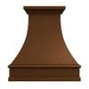 Custom hand-hammered copper range hood