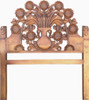 carved pine headboard