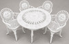 White sun aluminum dining furniture sets for elegant patios