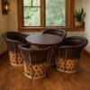 Equipal dining room set in a rustic room setting