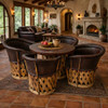 Equipal dining room set in a hacienda style interior