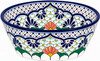 Mexican talavera floral cobalt bath bathroom sink