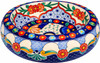 Donut style Talavera floral arch vessel Mexican bathroom sink