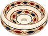 Talavera vessel bathroom sink cream loop design handmade