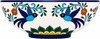 Talavera vessel sink round birds floral Mexican bathroom