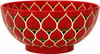 Red petal talavera vessel sink round bathroom