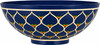 Talavera vessel sink round blue floral design