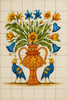 Vase and birds talavera tile mural
