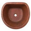 Hammered copper bar sink with rounded square basin design