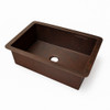 Rectangular hammered copper kitchen sink blending artisan craft with everyday utility