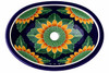 Mexican talavera sunflower sink