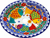 Oval talavera bathroom sink colorful fish design