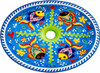 Mexican oval talavera fish bathroom sink