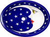 Oval mexican bathroom sink cobalt moon design