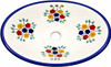 Oval talavera floral cobalt mexican bathroom sink