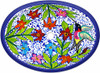 Oval talavera hummingbird floral mexican bathroom sink