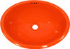 Mexican oval orange talavera bathroom sink
