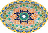 Oval talavera rosette floral mexican bathroom sink
