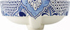 Talavera blue floral above counter bathroom sink