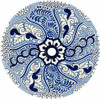 Talavera blue floral above counter bathroom sink main image