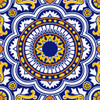 Cobalt sunburst talavera tile