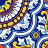 Cobalt medallion talavera tile